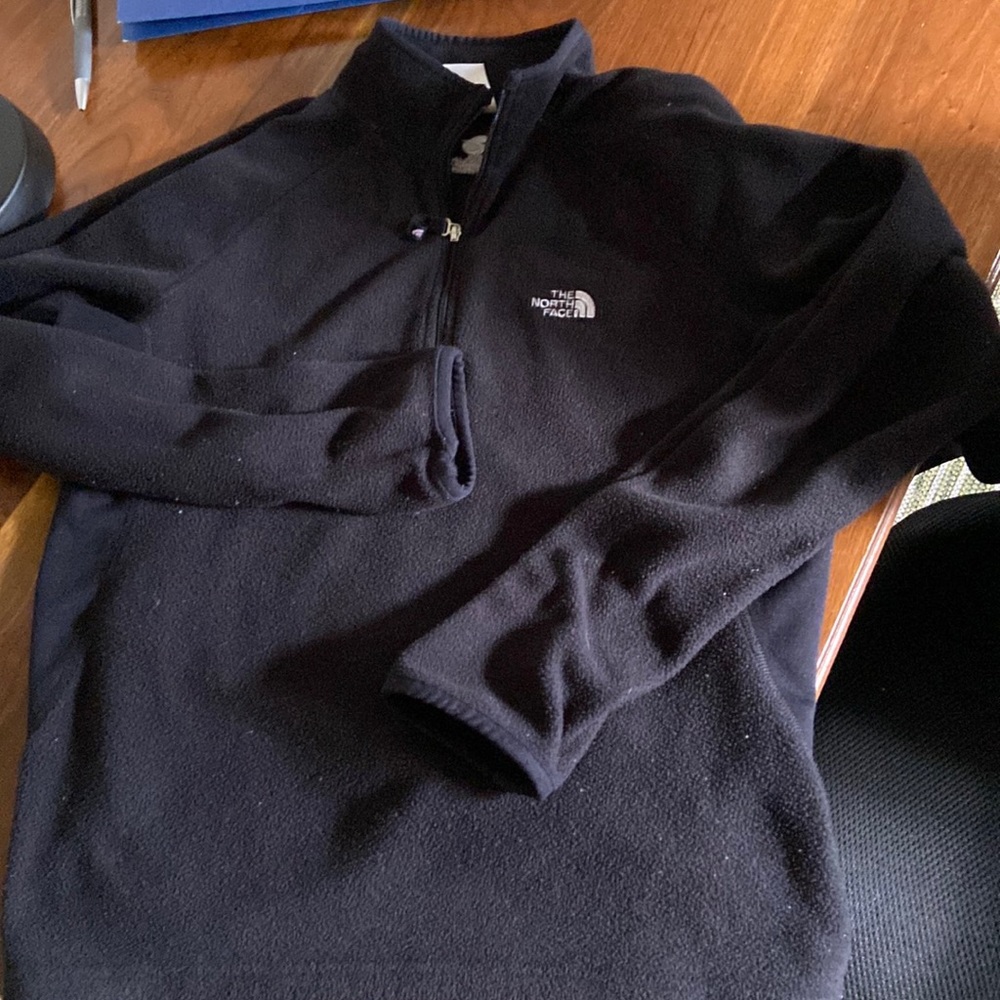 The North Face flight series quarter zip Polartec black pull over